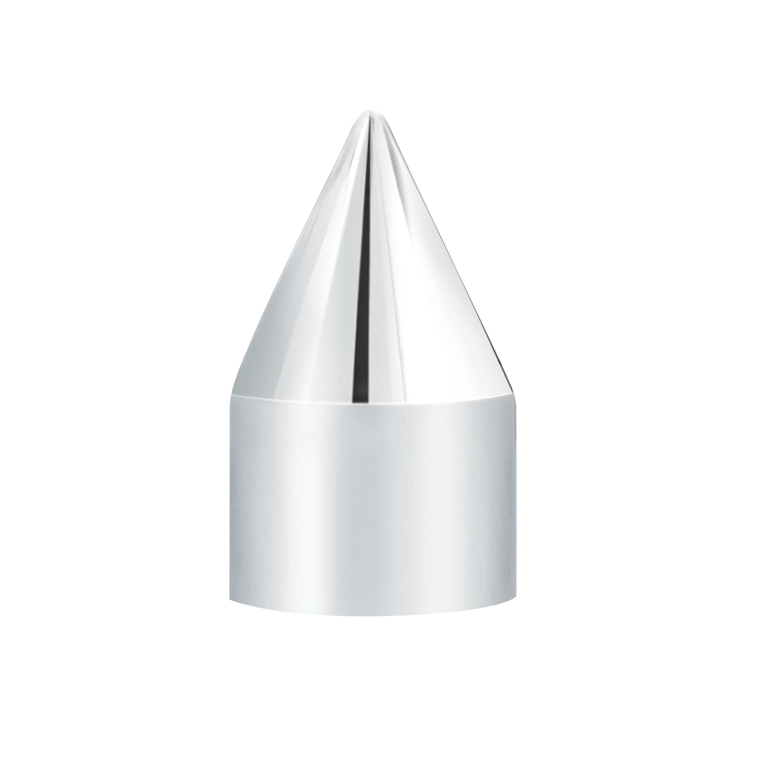 1/2" x 1-7/16" Chrome Plastic Spike Nut Covers - Push-On (10-Pack) - Thumbnail 2