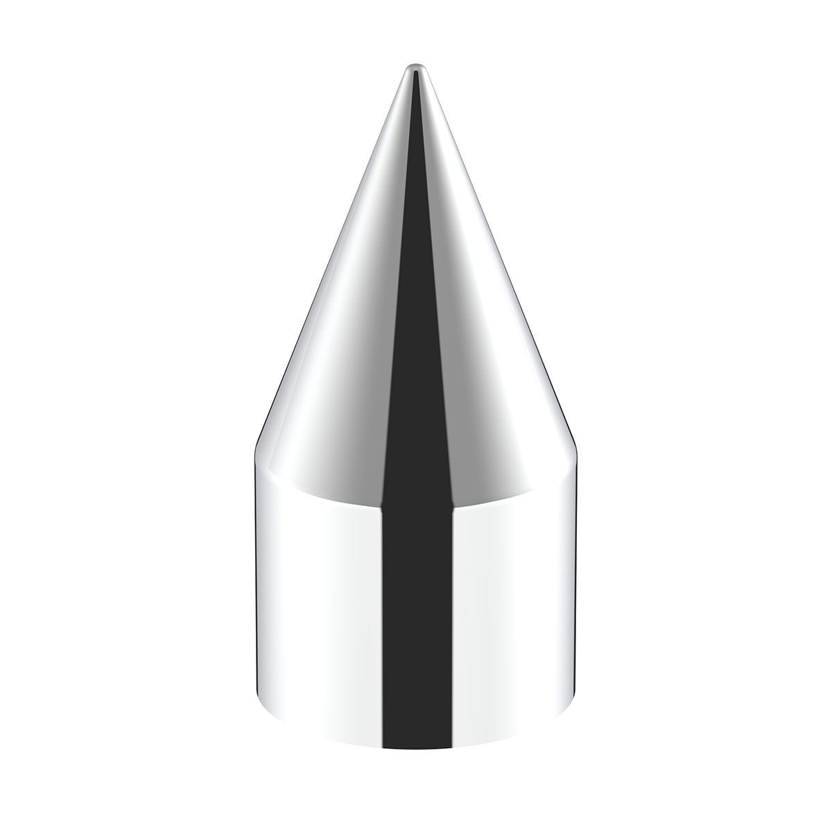 9/16" x 1-1/2" Chrome Plastic Spike Nut Covers - Push-On (10-Pack) - Thumbnail 2