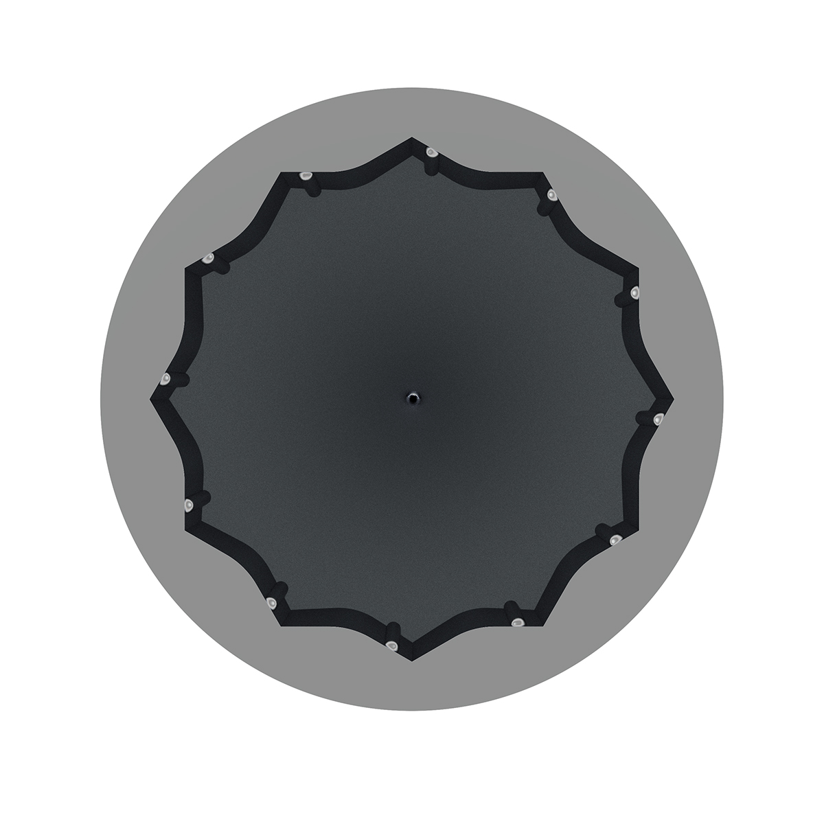 9/16" x 1-1/2" Chrome Plastic Spike Nut Covers - Push-On (10-Pack) - Thumbnail 5