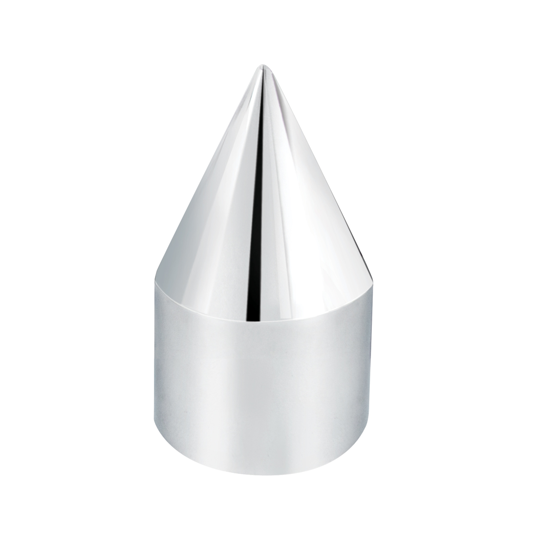 11/16" x 2-1/16" Chrome Plastic Spike Nut Covers - Push-On (10-Pack)