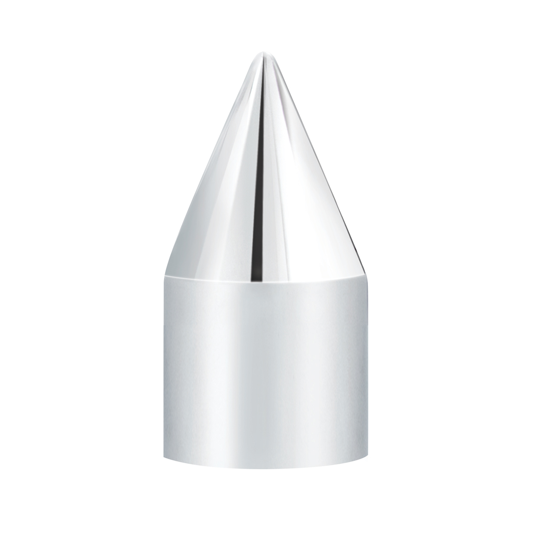 15/16" X 2.5" Chrome Plastic Spike Nut Cover - Push-On (Bulk) - Thumbnail 2