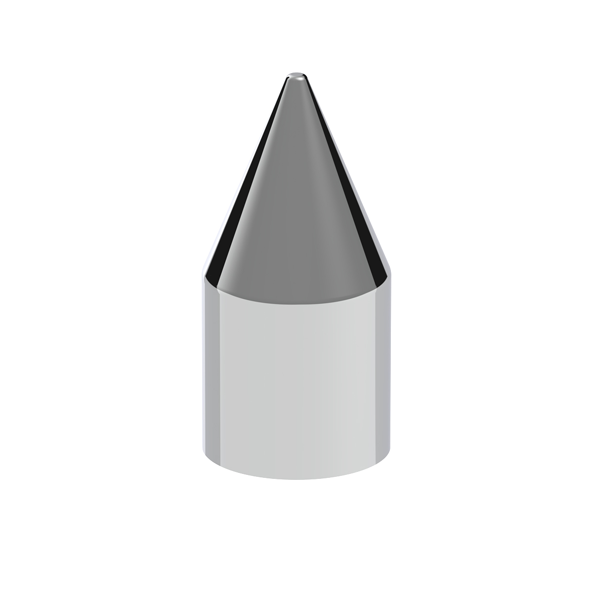 15/16" X 2.5" Chrome Plastic Spike Nut Cover - Push-On (Color Box of 60) - Thumbnail 2