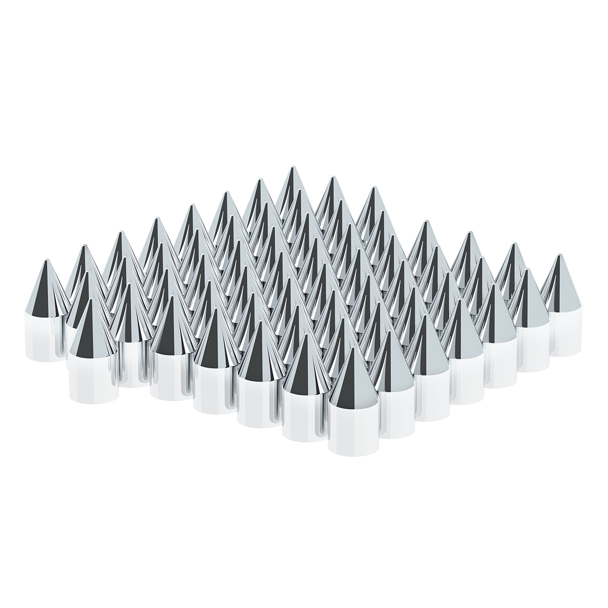 15/16" X 2.5" Chrome Plastic Spike Nut Cover - Push-On (Color Box of 60) - Thumbnail 7