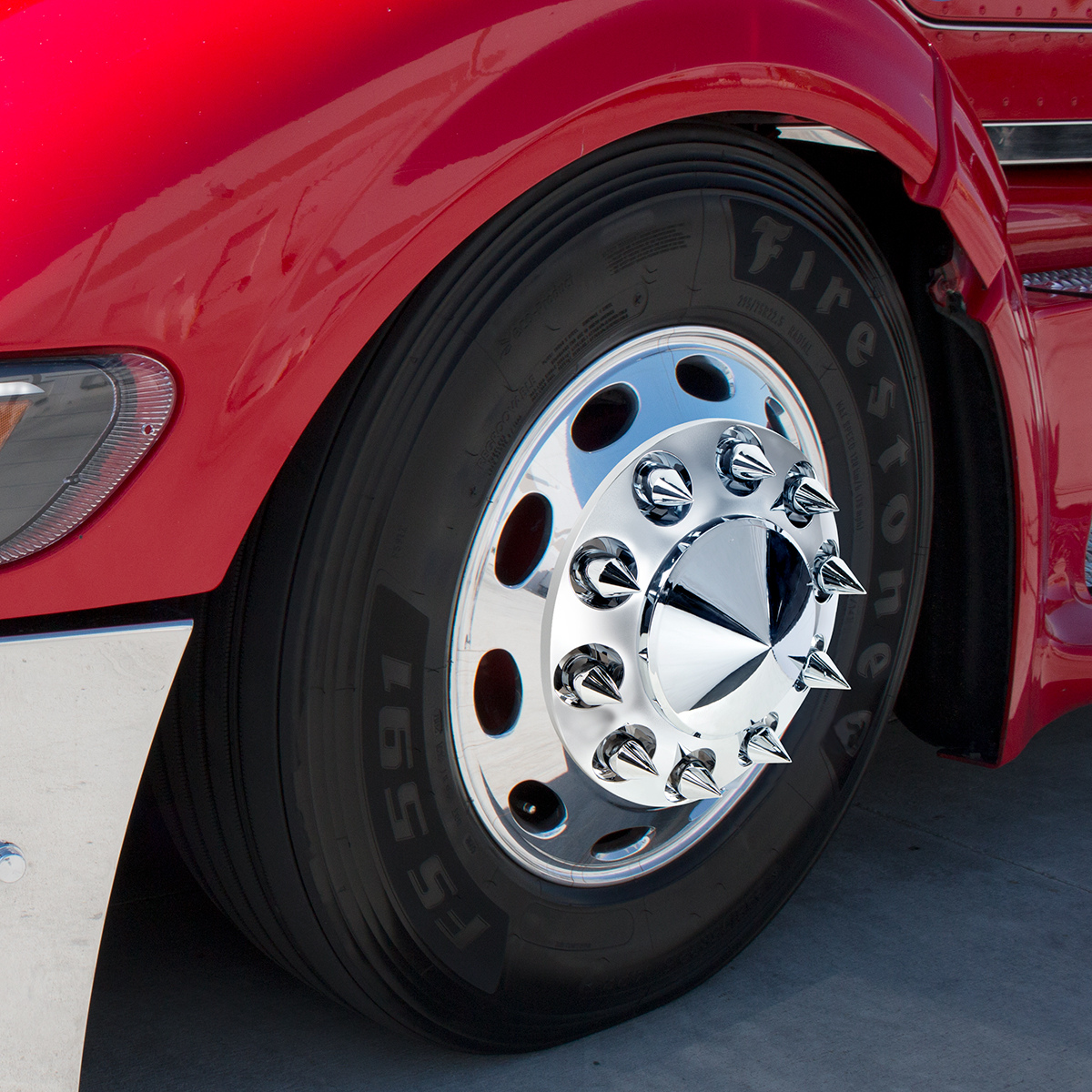 1-1/8" x 2-13/16" Chrome Plastic Spike Nut Covers - Push-On (Color Box Of 10) - Thumbnail 5