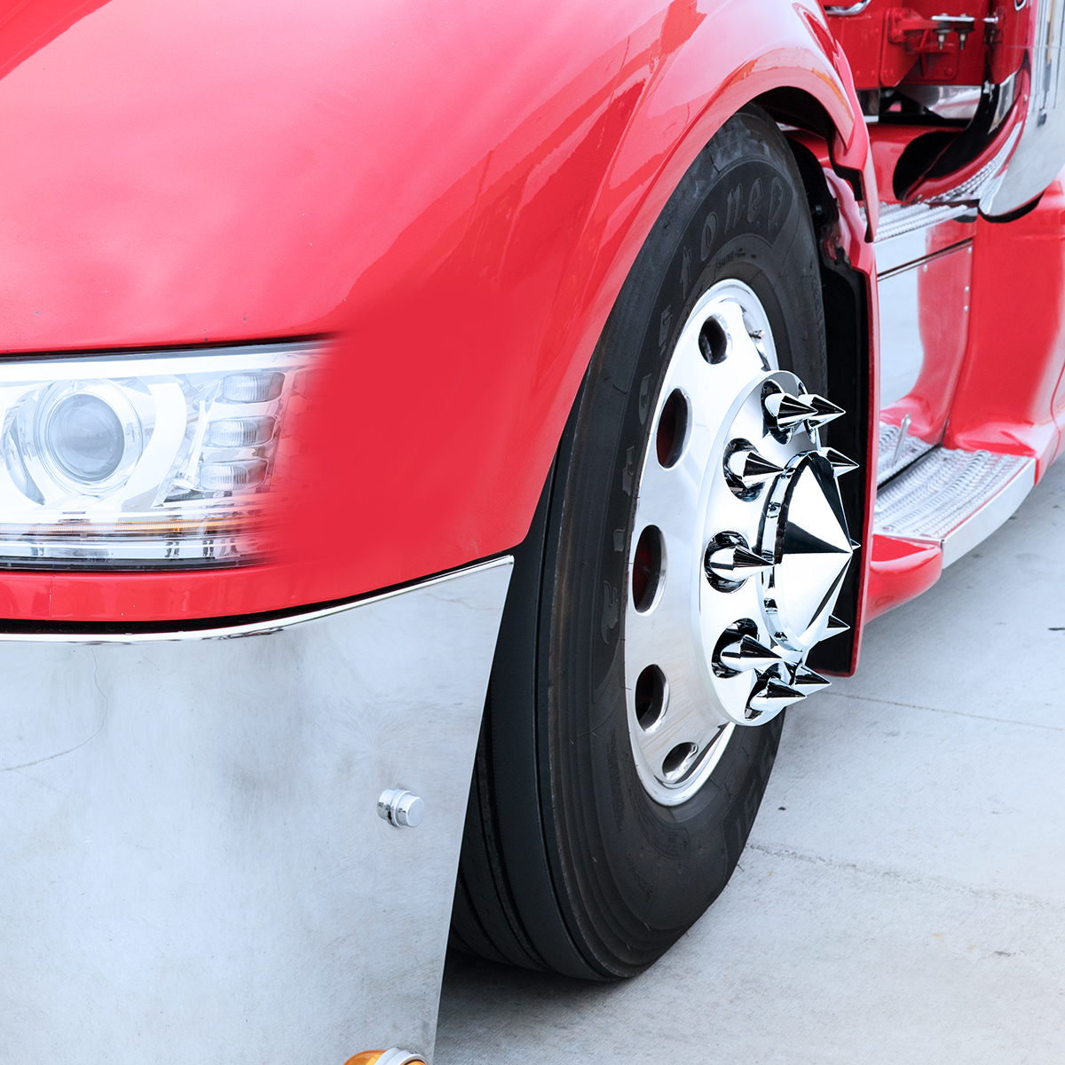 1-1/8" x 2-13/16" Chrome Plastic Spike Nut Covers - Push-On (Color Box Of 10) - Thumbnail 6