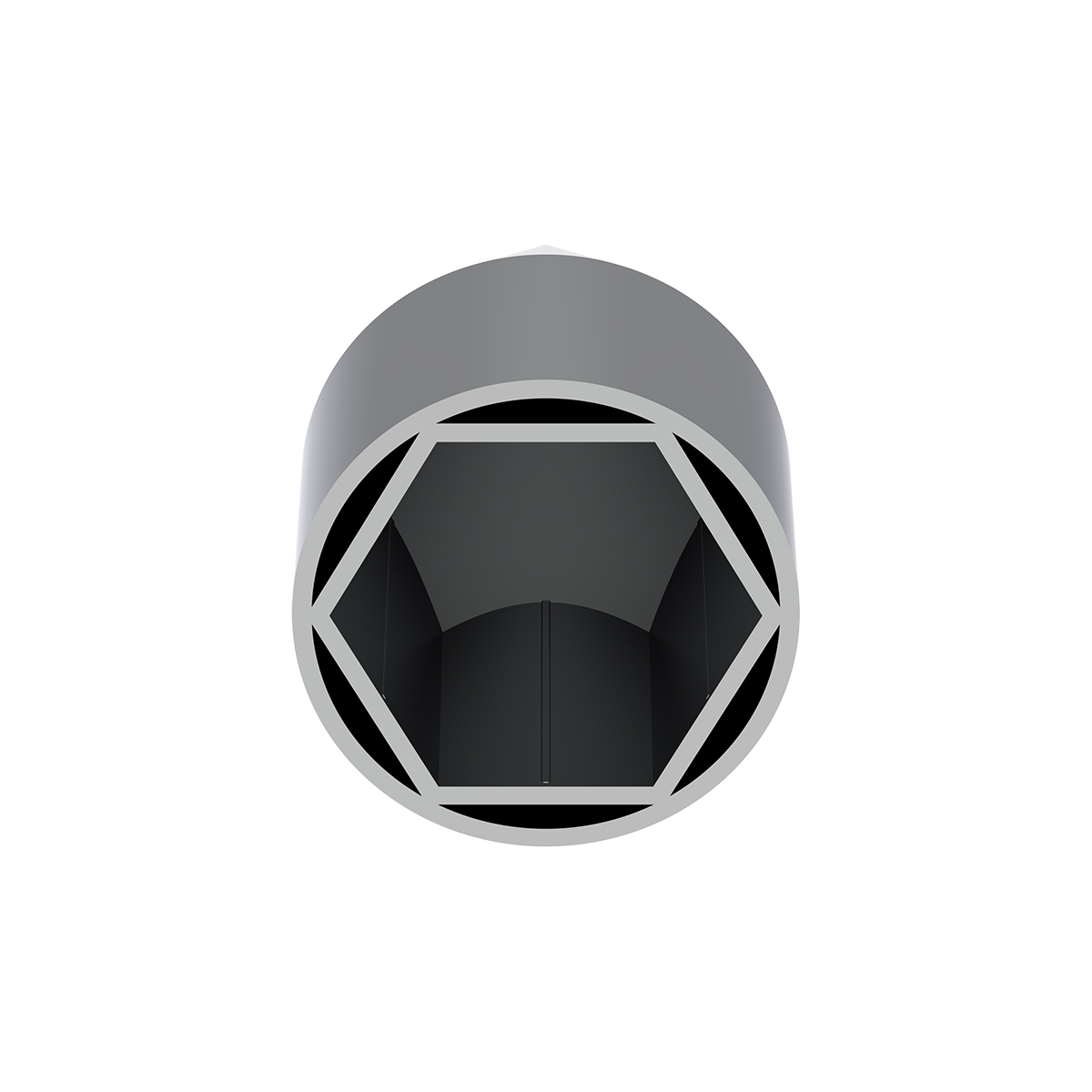 1-1/2" x 4-1/8" Chrome Plastic Spike Nut Covers - Push-On (10-Pack) - Thumbnail 4