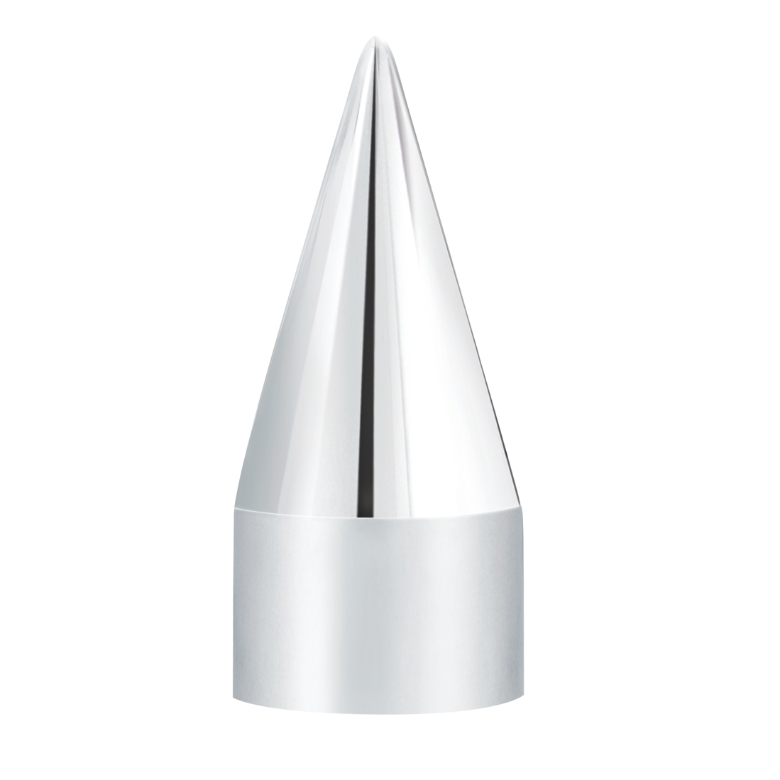 1-1/2" x 4-1/8" Chrome Plastic Spike Nut Cover - Push-On (Bulk) - Thumbnail 2
