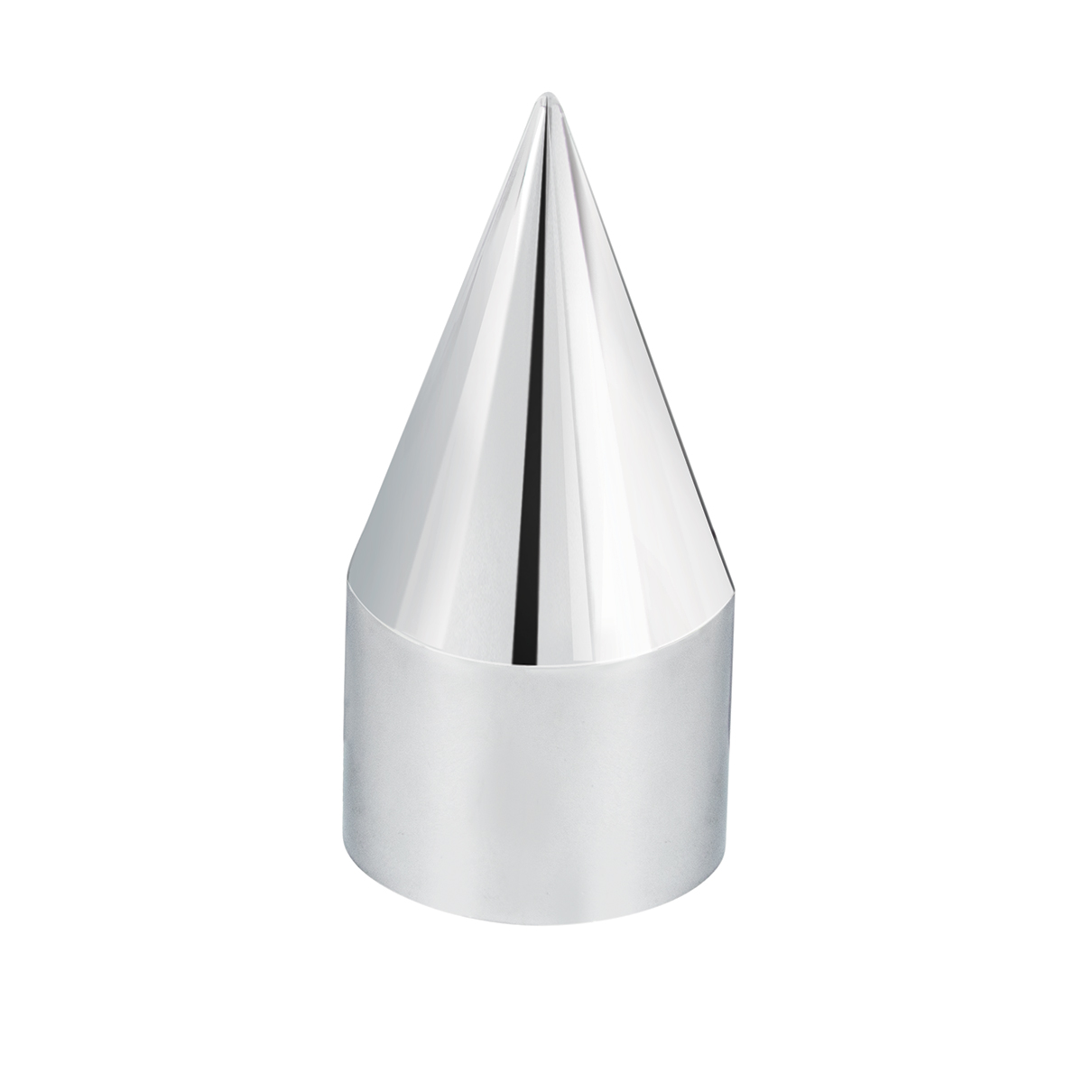 1-1/2" X 4-1/8" Chrome Plastic Spike Nut Covers - Push-On (60-Pack) - Thumbnail 2