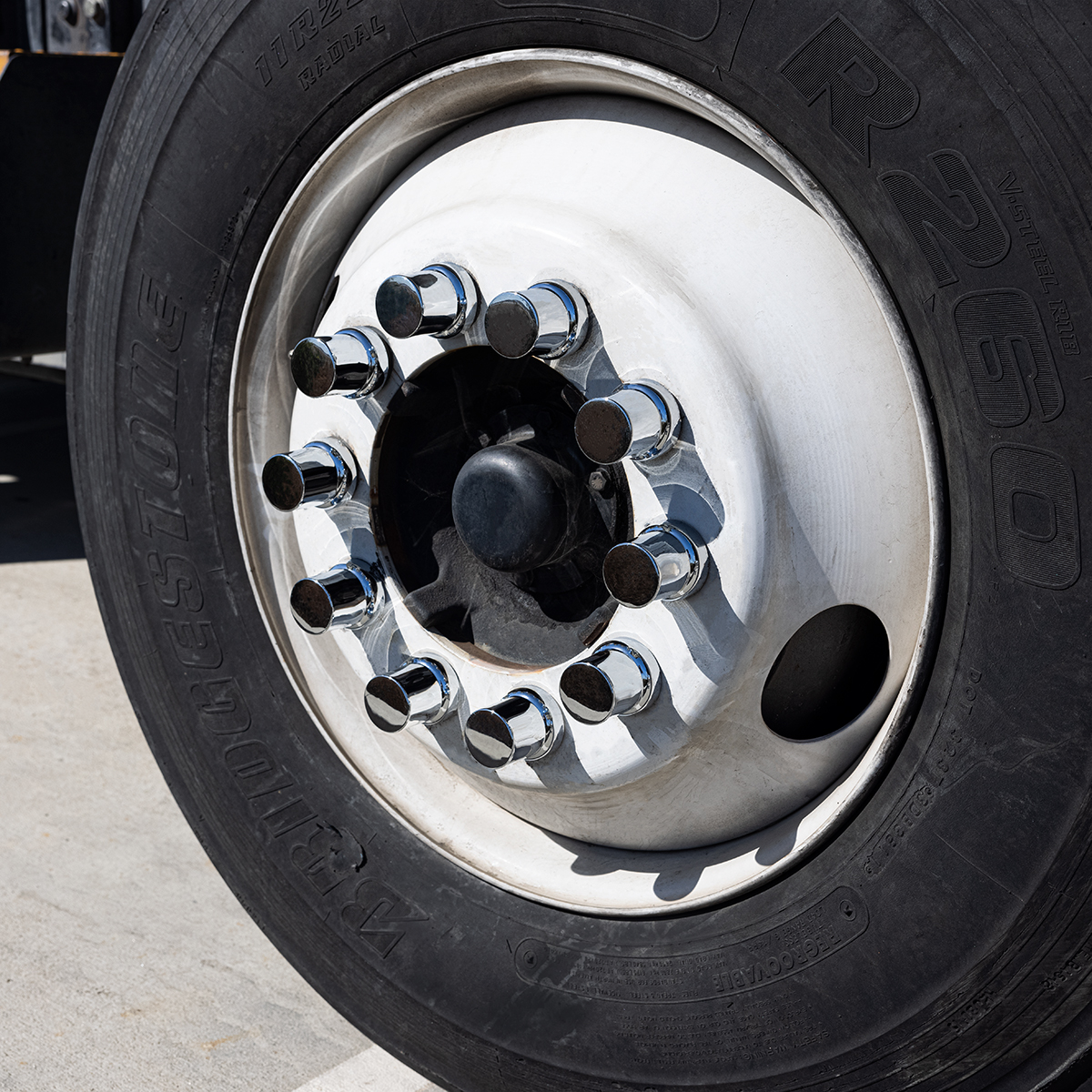 33mm X 2" Chrome Plastic Flat Top Nut Covers With Flange - Push-On (10-Pack) - Thumbnail 4