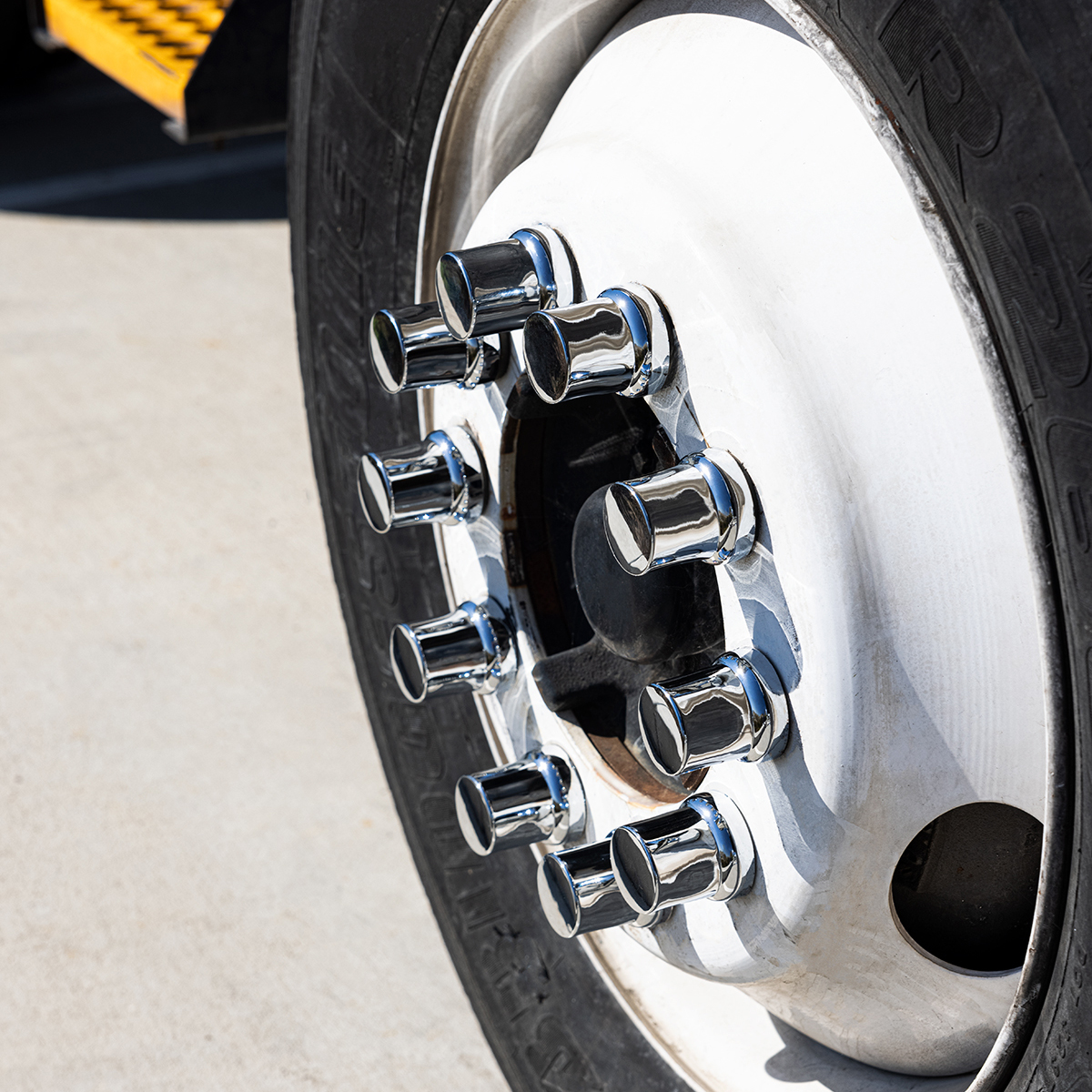 33mm X 2" Chrome Plastic Flat Top Nut Covers With Flange - Push-On (Color Box of 60) - Thumbnail 3