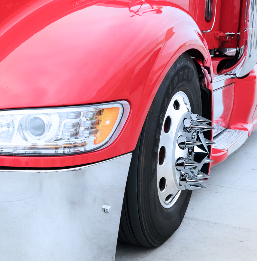 33mm x 4-1/4" Chrome Plastic Stiletto Nut Covers - Thread-On (60-Pack) - Thumbnail 3