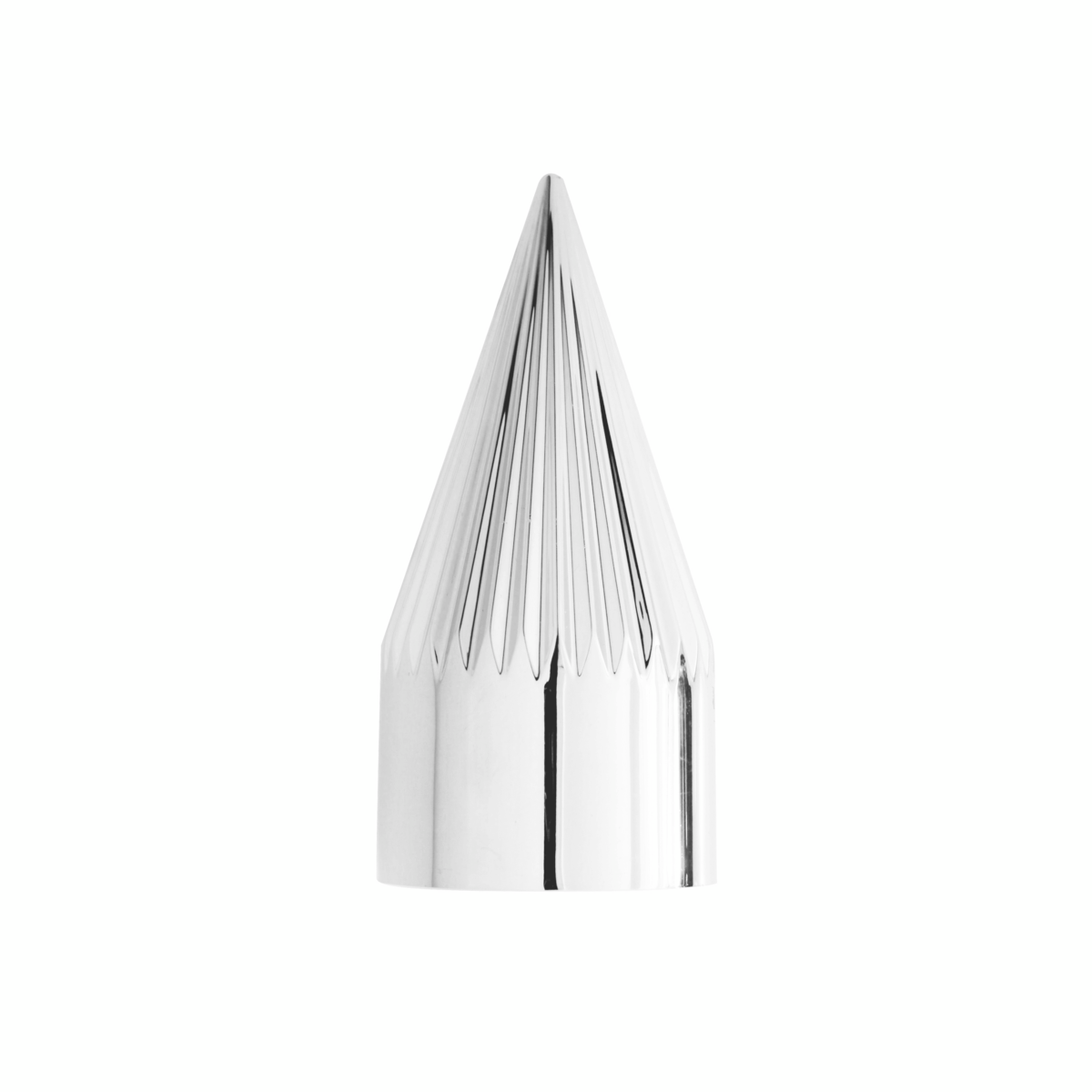 33mm x 4-3/8" Chrome Plastic Razor Nut Cover - Thread-On (Bulk)