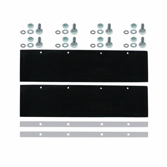 24" X 6" Quarter Fender Top Mud Flap With Mounting Hardware (Pair)