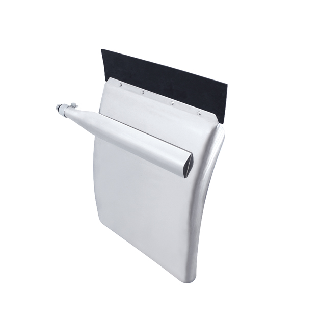 24" X 27" Stainless Quarter Fender Set - Triangle Bracket - Thumbnail 2