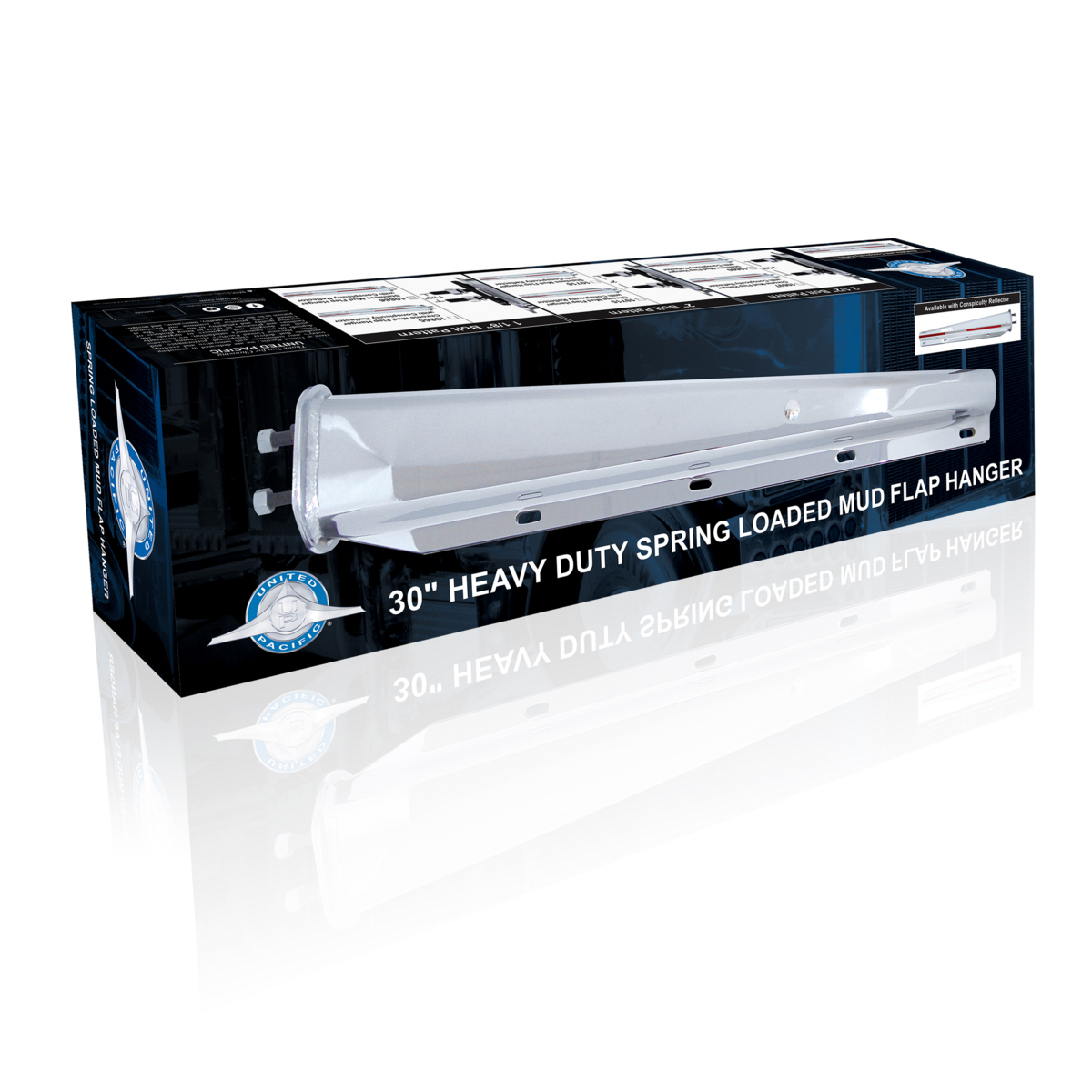 30" Stainless Steel Heavy Duty Mud Flap Hangers - 1-1/8" Bolt Pattern (Pair) - Thumbnail 8