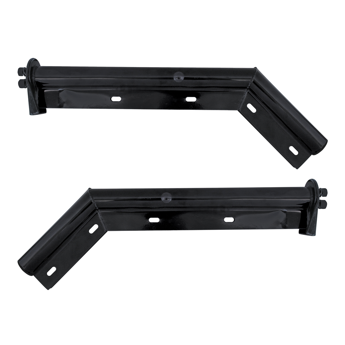 28" Black 45-Degree Angled Mud Flap Hangers - 1-1/8" Bolt Pattern - Competition Series (Pair) - Thumbnail 5
