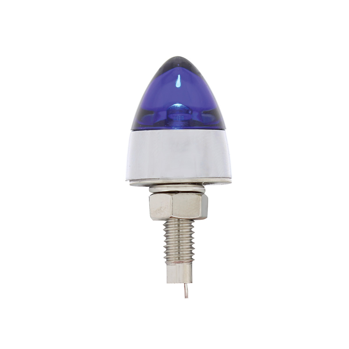 LED Bullet License Plate Fastener - Blue (2-Pack) - Thumbnail 2