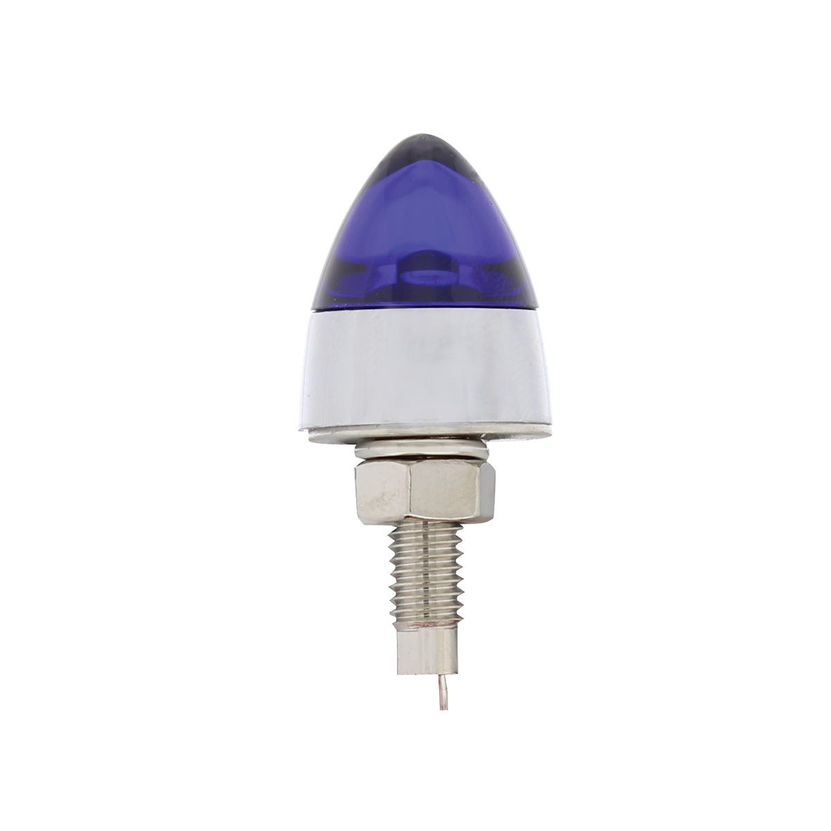 LED Bullet License Plate Fastener - Blue (2-Pack) - Thumbnail 3