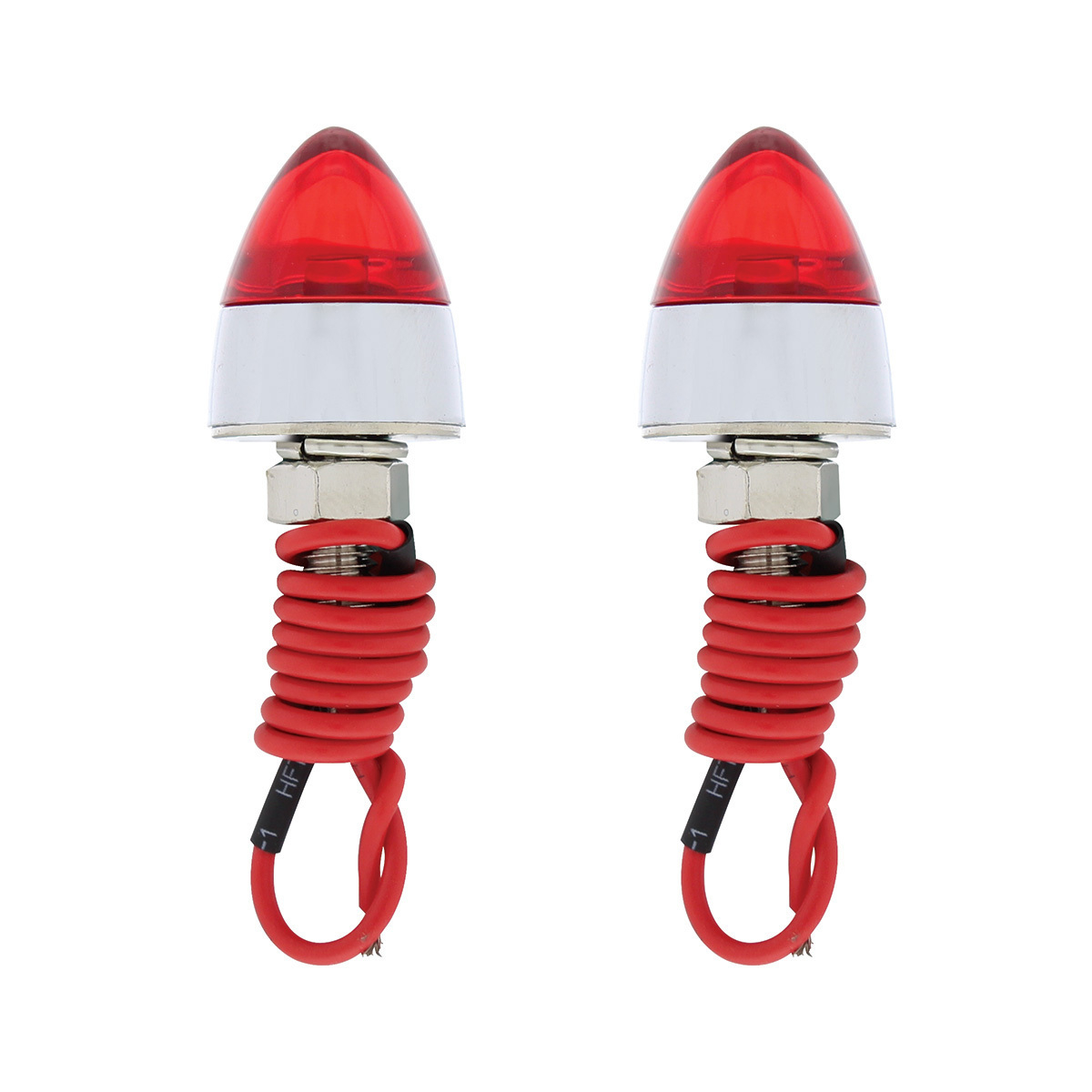 LED Bullet License Plate Fastener - Red (2-Pack) - Thumbnail 6