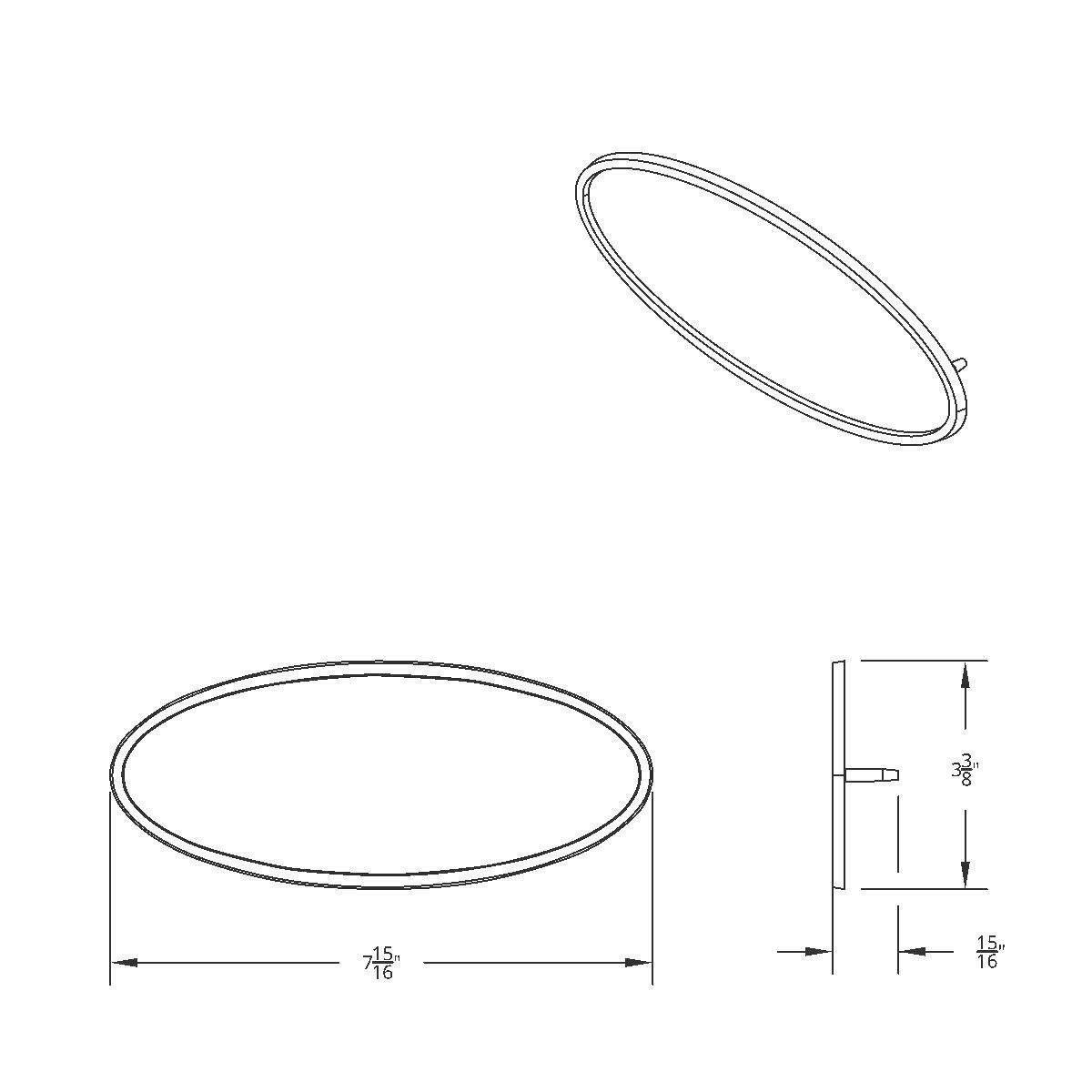 Chrome Die Cast Oval Emblem - Mexico Flag - Thumbnail 6