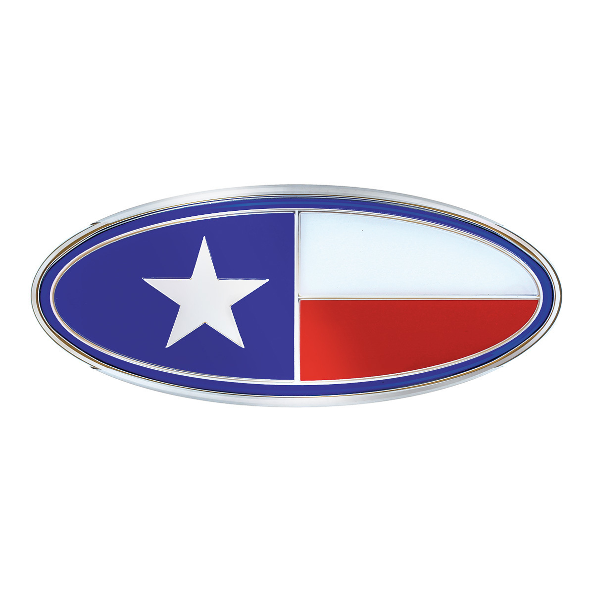 Chrome Oval Emblem - Texas Flag - Thumbnail 4