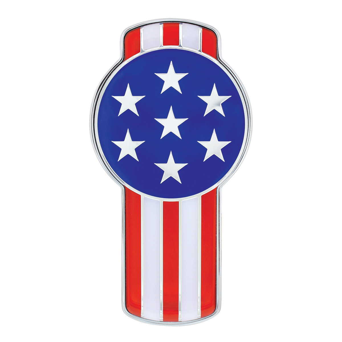 Chrome Die Cast USA Flag Emblem - Thumbnail 6