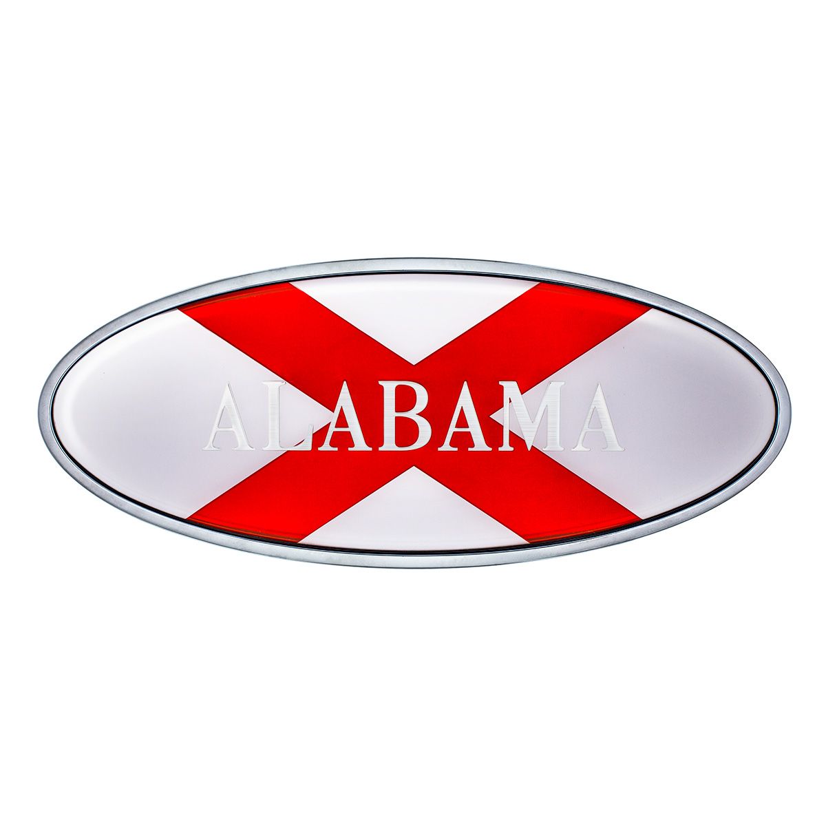 Chrome Die Cast Alabama Flag Emblem