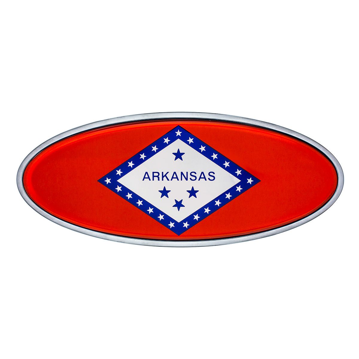 Chrome Die Cast Arkansas Flag Emblem