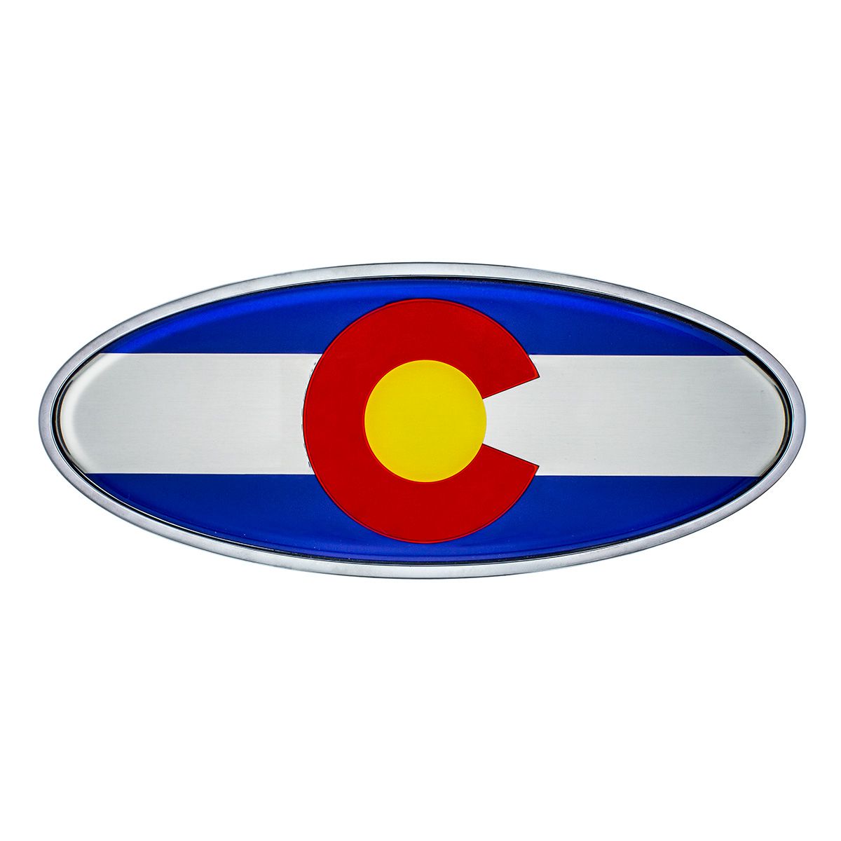 Chrome Die Cast Colorado Flag Emblem