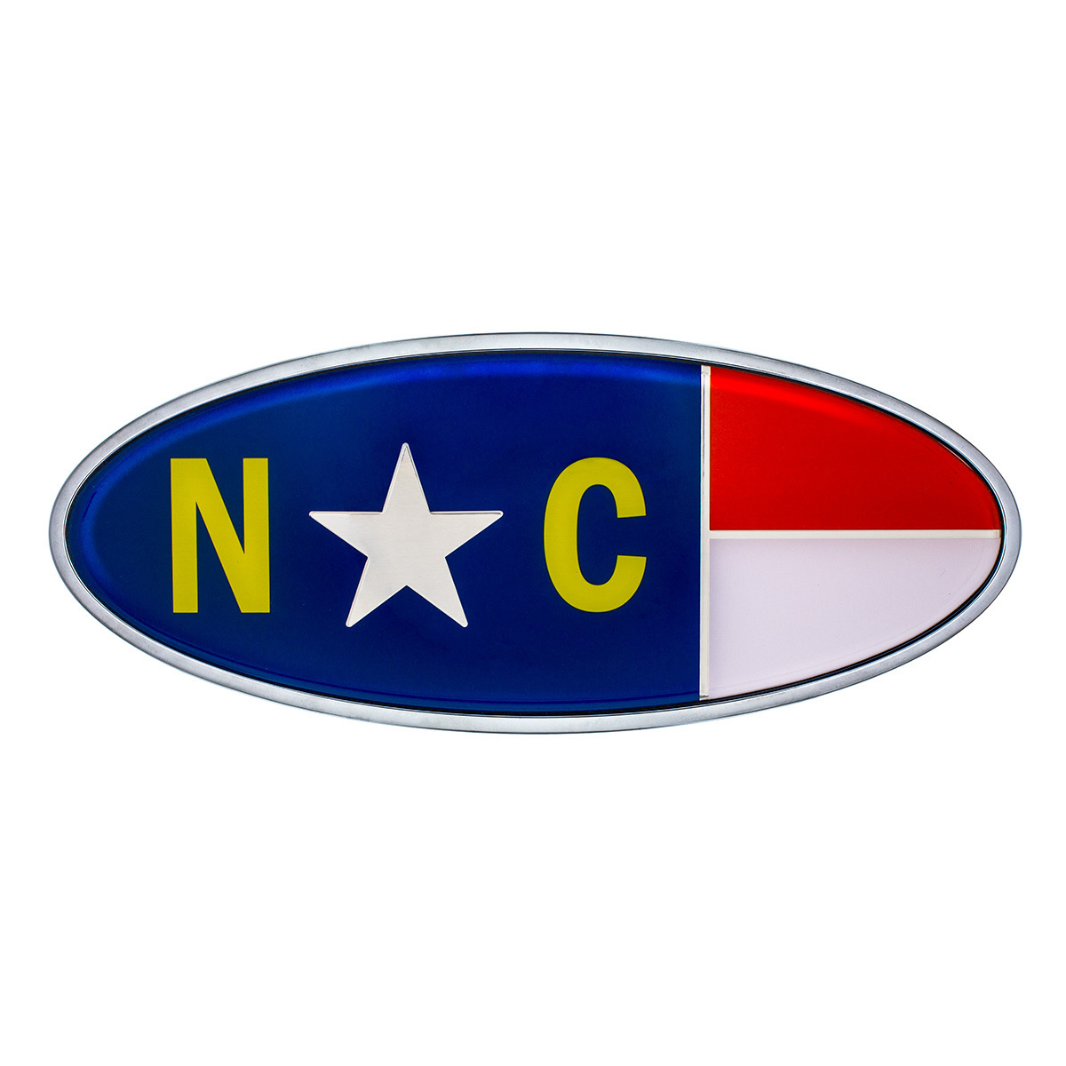 Chrome Die Cast North Carolina Flag Emblem - Thumbnail 6