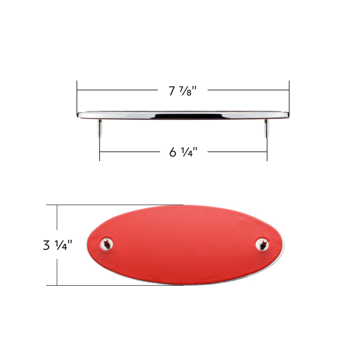 Chrome Die Cast Oval Emblem- Canada Flag - Thumbnail 5