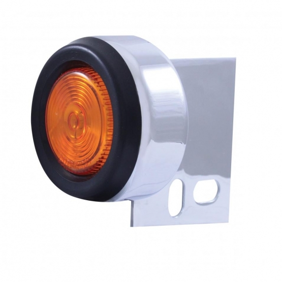 Mud Flap Hanger End Light With Grommet - Amber