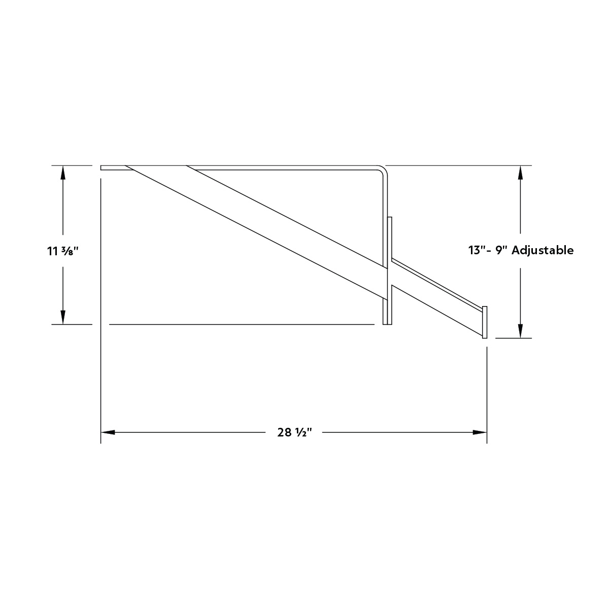 29" 430 Stainless Steel Universal Heavy Duty Half Fender Mounting Arm Kit (Pair) - Thumbnail 2