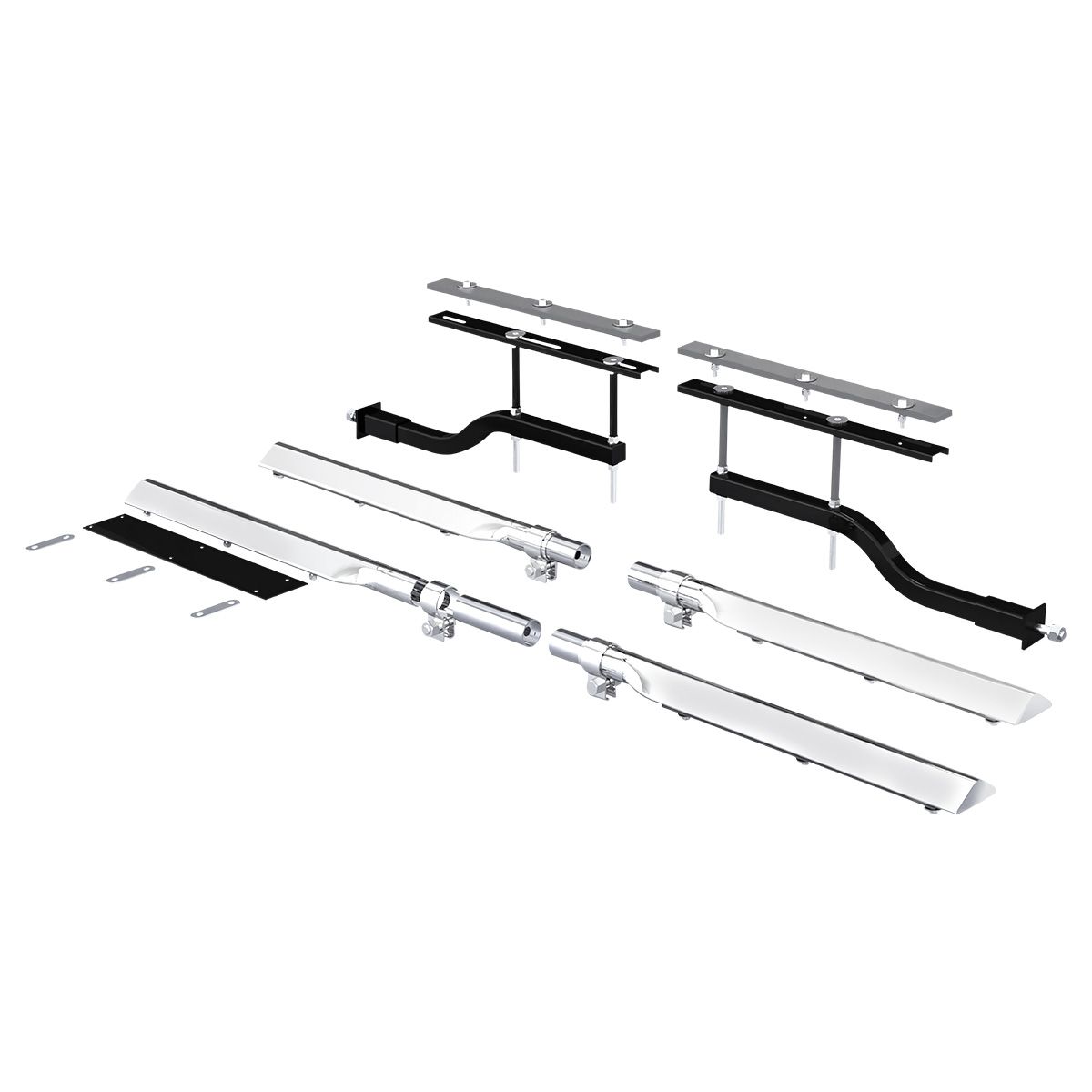 29" 430 Stainless Steel Universal Standard Duty Full Tandem Fender Mounting Arm Kit (Pair)