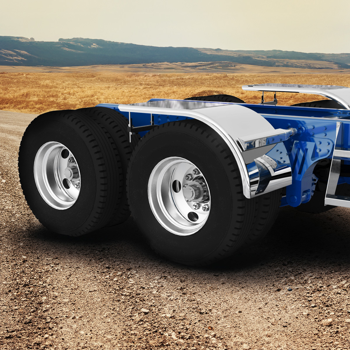 60" 430 Stainless Steel (16ga) Smooth Half Fender - SE Series (Pair) - Thumbnail 10