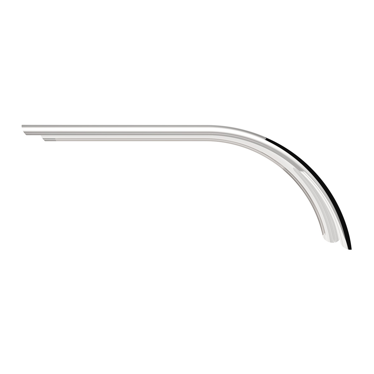 66" 430 Stainless Steel (16ga) Smooth Half Fender - SE Series (Pair) - Thumbnail 6