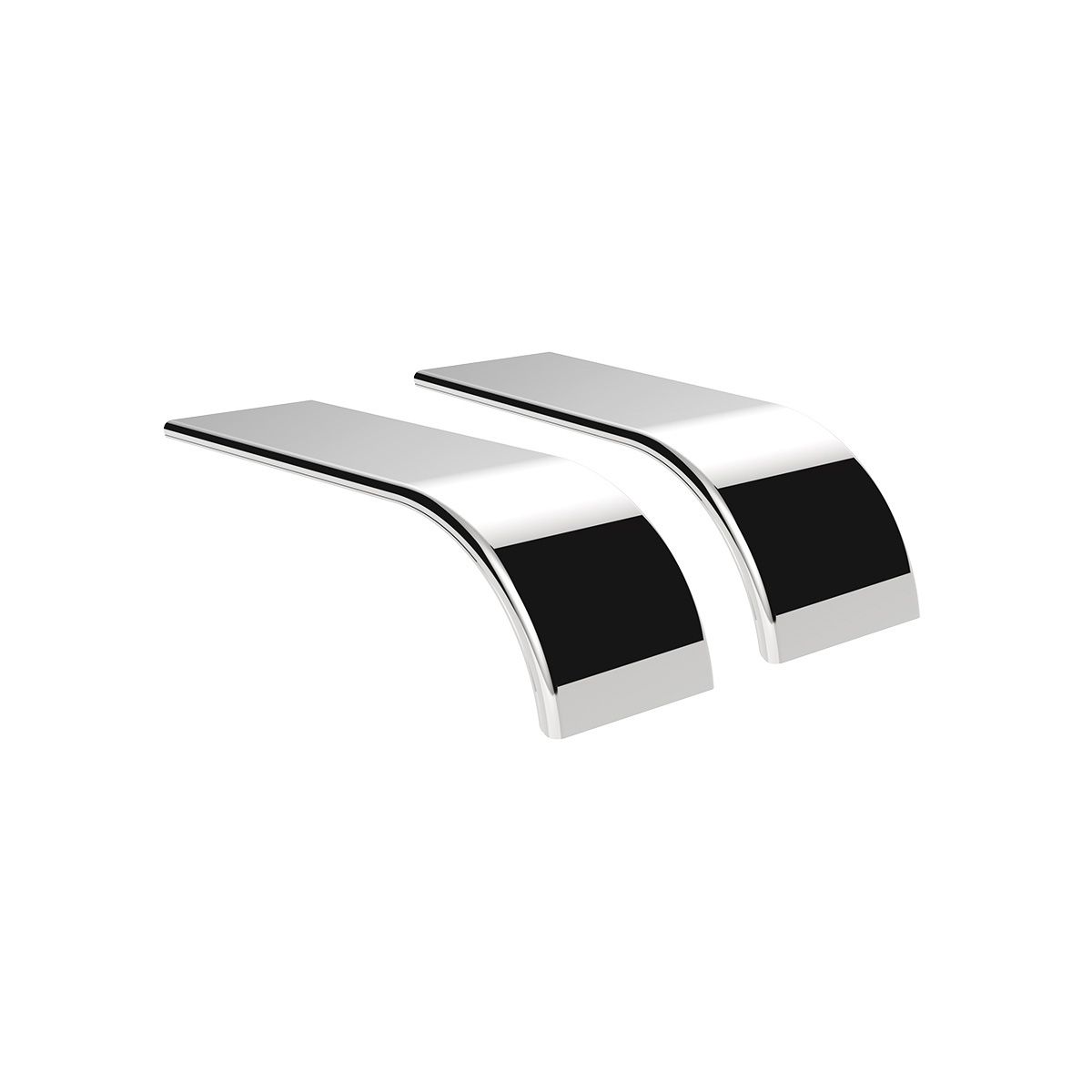 80" 430 Stainless Steel (16ga) Smooth Half Fender - SE Series (Pair)