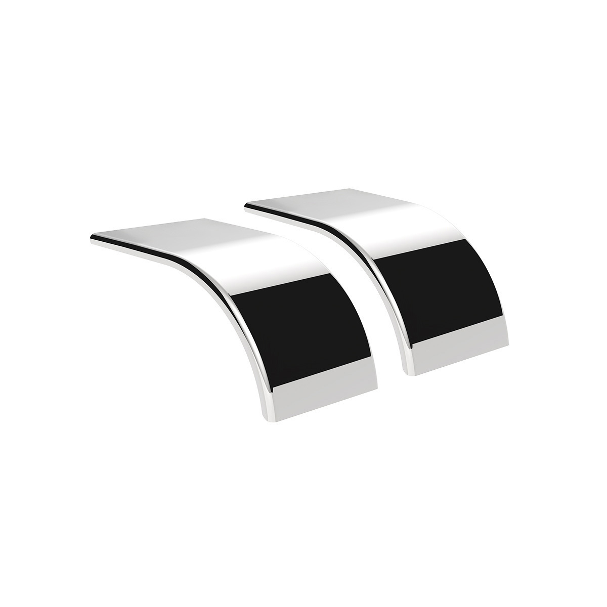 60" 430 Stainless Steel (16ga) Roll Formed Edge Smooth Half Fender - SS Series (Pair) - Thumbnail 12