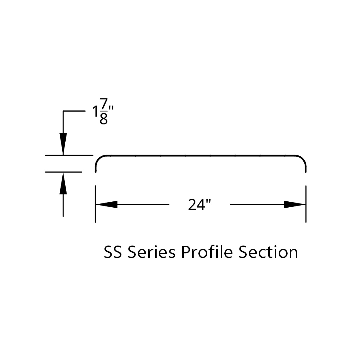 60" 430 Stainless Steel (16ga) Roll Formed Edge Smooth Half Fender - SS Series (Pair) - Thumbnail 3