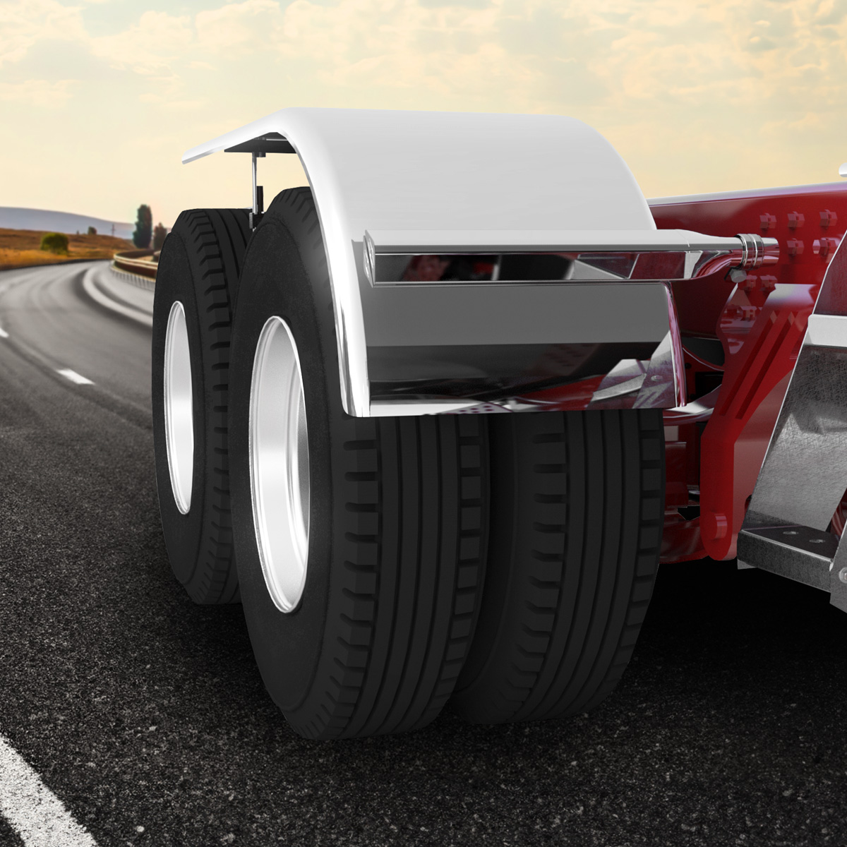 80" 430 Stainless Steel (16ga) Roll Formed Edge Smooth Half Fender - SS Series (Pair) - Thumbnail 9