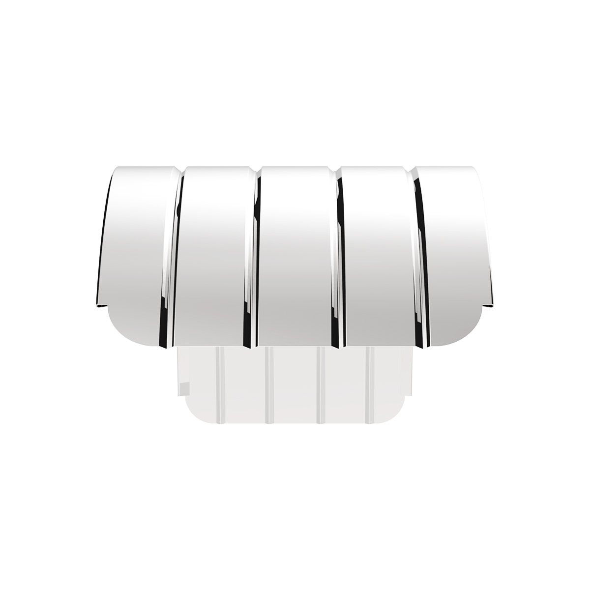 120" 430 Stainless Steel (16ga) Beaded Edge Ribbed Full Fender 60" Spread - SR Series (Pair) - Thumbnail 5