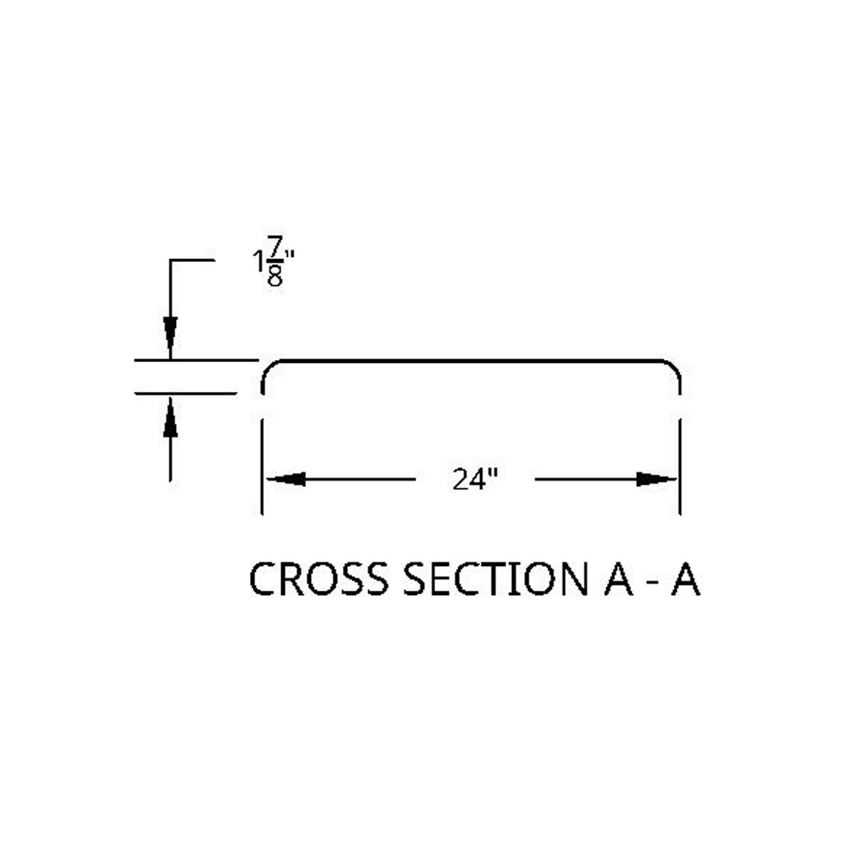 80" 430 Stainless Steel (16ga) Roll Formed Edge Smooth Half Fender/Long Drop - SS Series (Pair) - Thumbnail 3