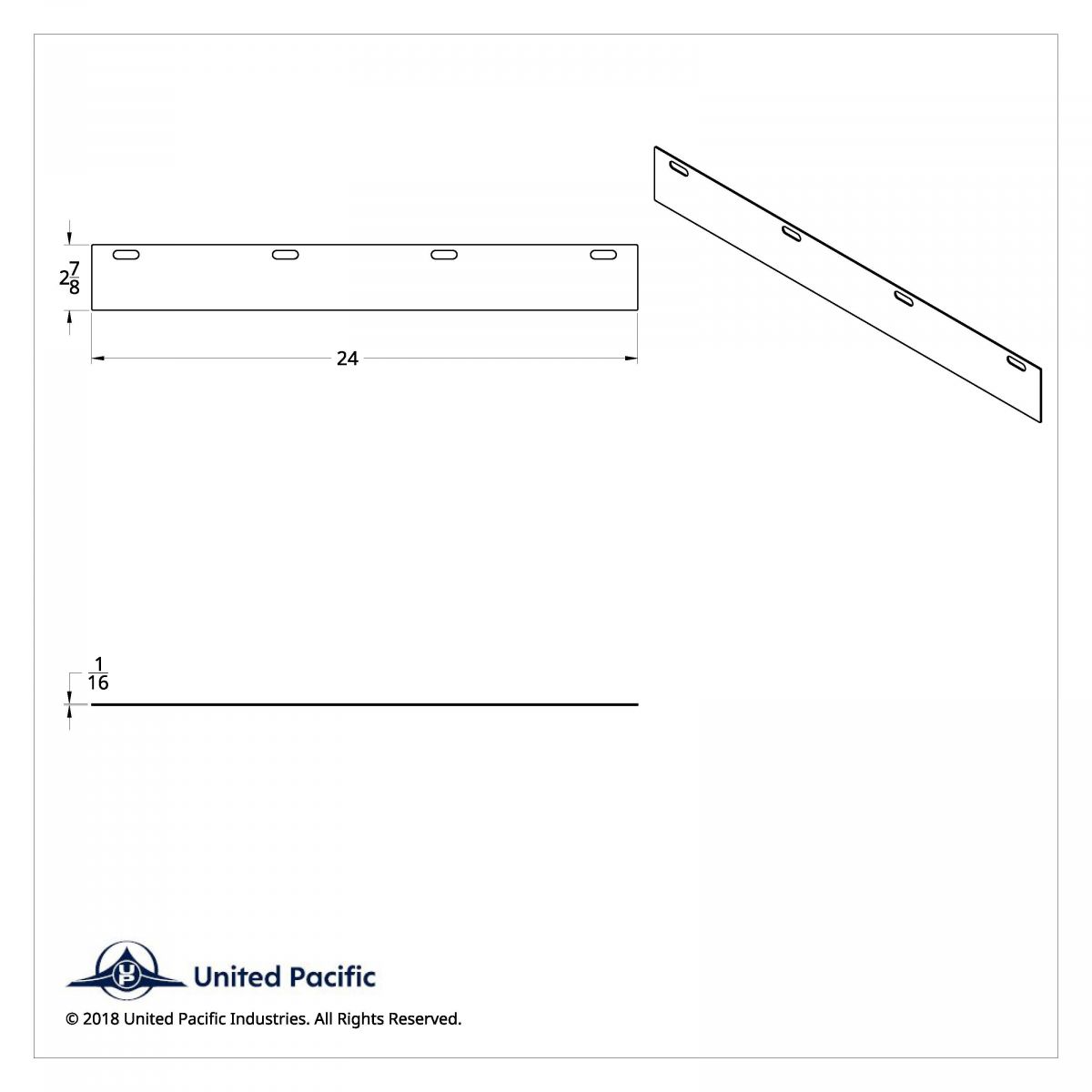 Aluminum Straight Conspicuity Reflector Top Flap Plates (Bulk) - Thumbnail 4