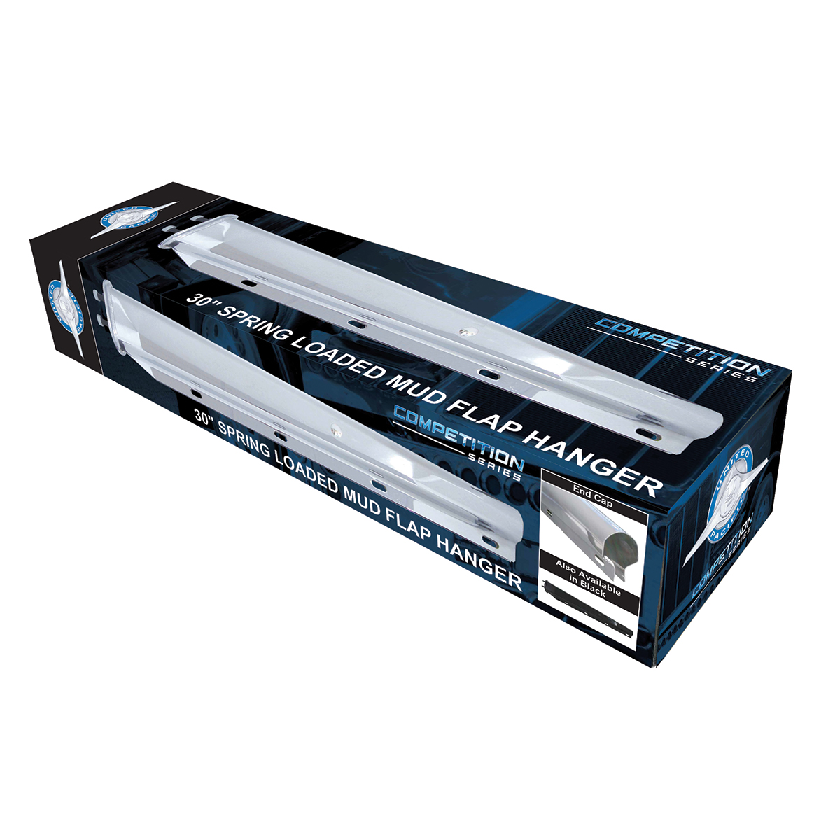 30" Black Heavy Duty Mud Flap Hangers - 1-1/8" Bolt Pattern - Competition Series (Pair) - Thumbnail 3