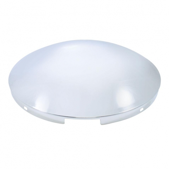 4 Even Notched Stainless Steel Dome Front Hubcap - 7/16" Lip