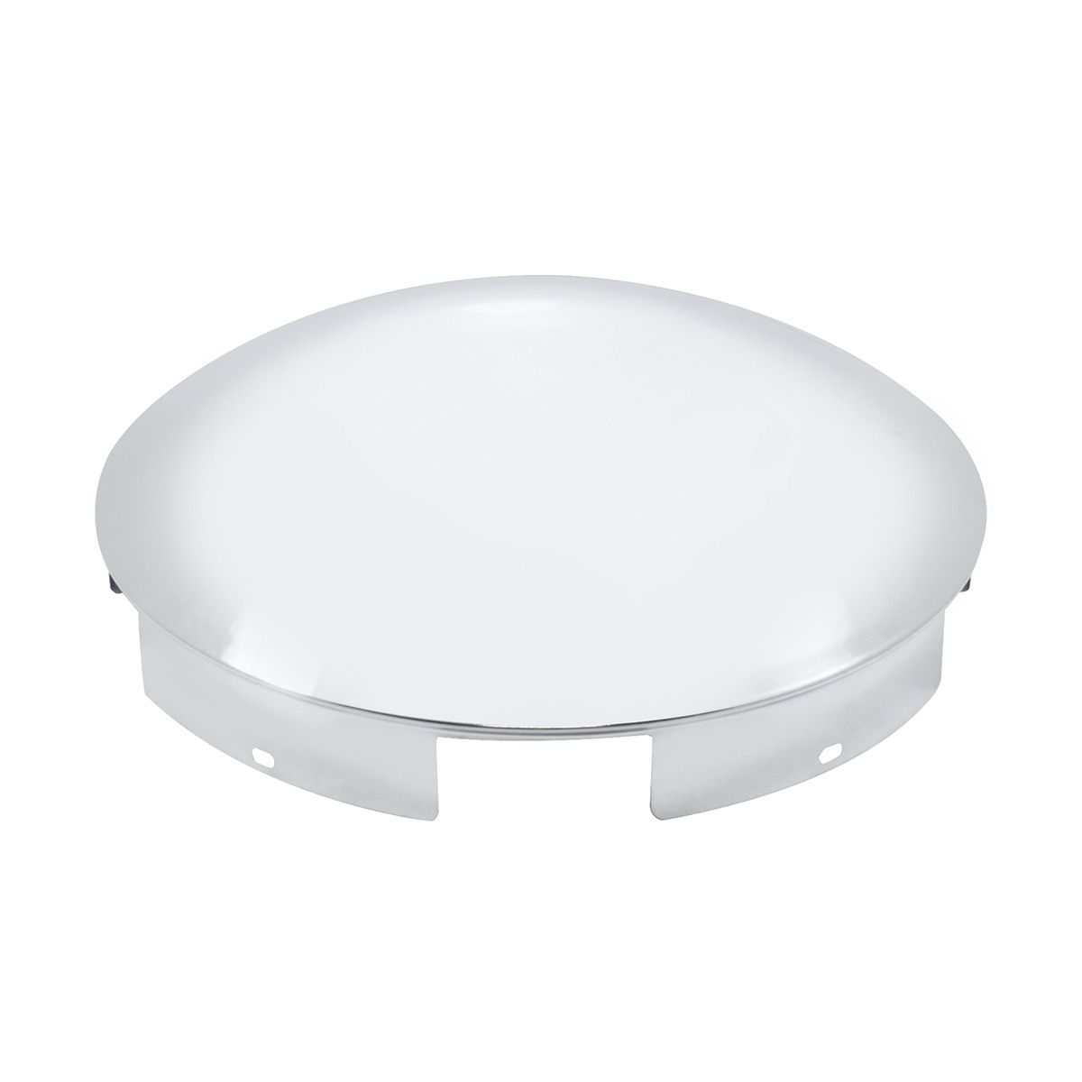 5 Even Notched Stainless Steel Dome Front Hubcap - 1" Lip