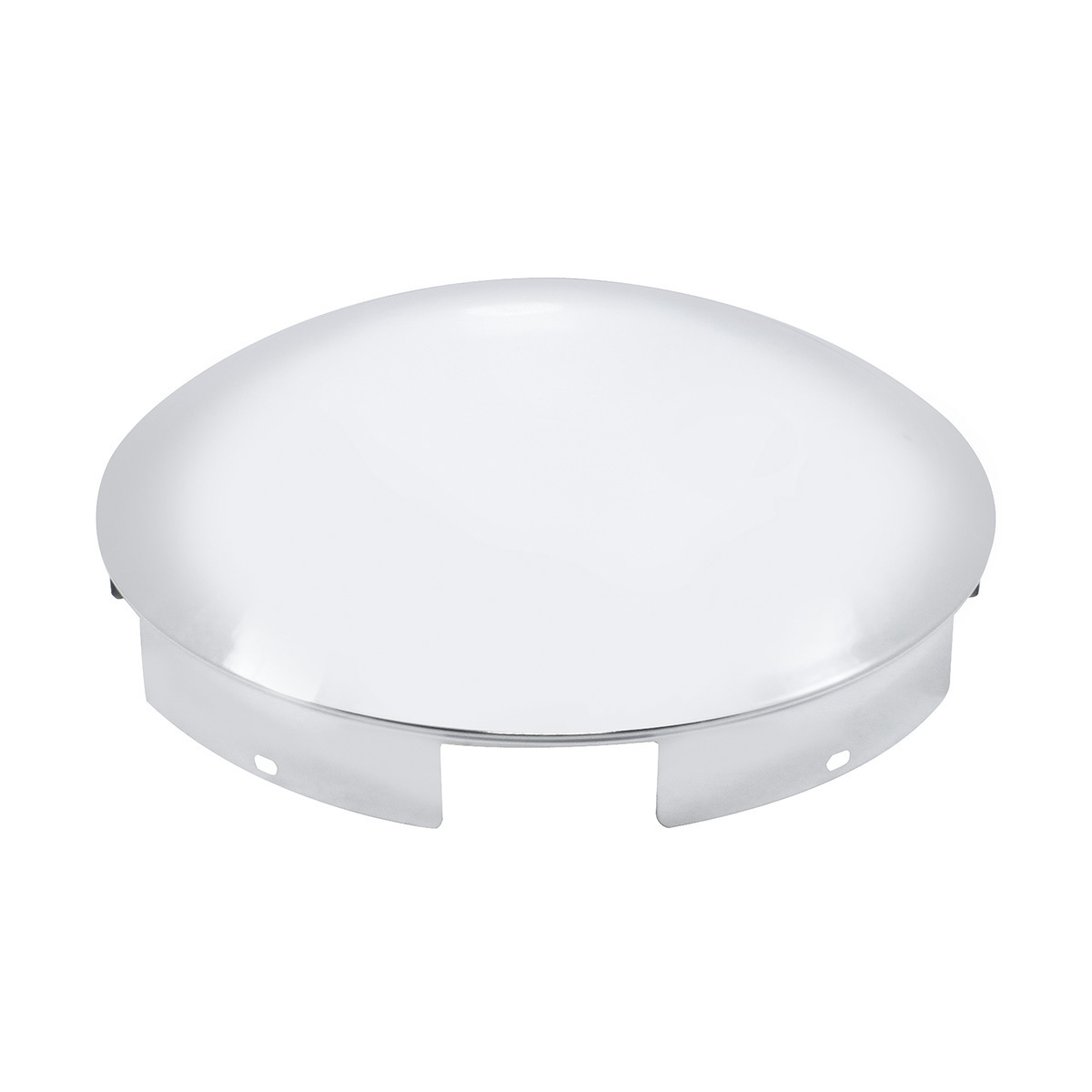 5 Even Notched Stainless Steel Dome Front Hubcap - 1" Lip - Thumbnail 4