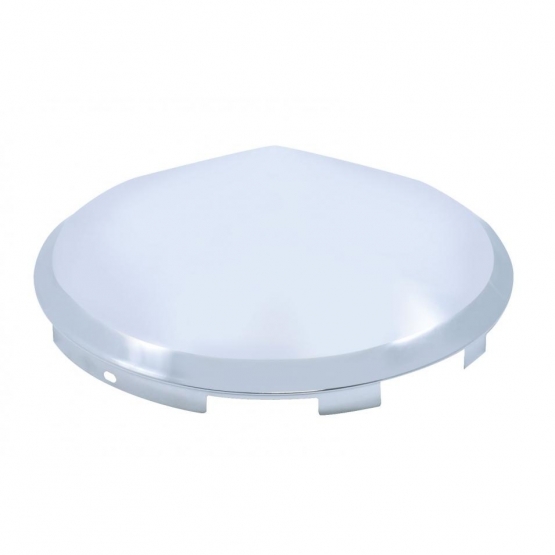 6 Uneven Notched Stainless Steel Pointed Front Hubcap - 7/16" Lip