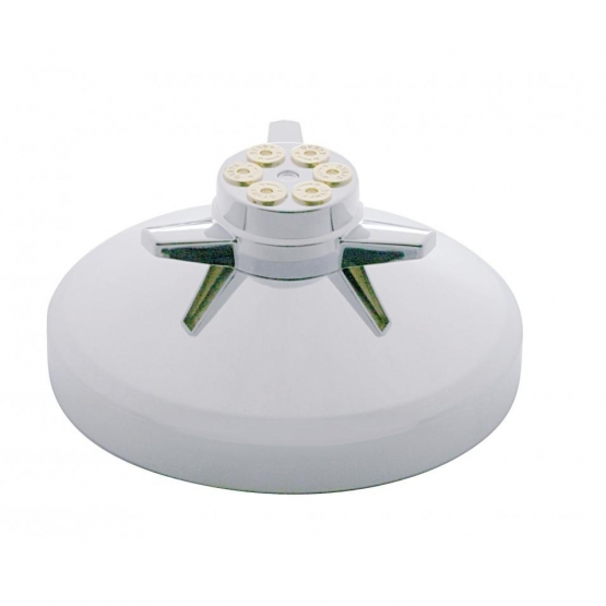 8" 304 Stainless Rear Hubcap With Gun Cylinder Spinner