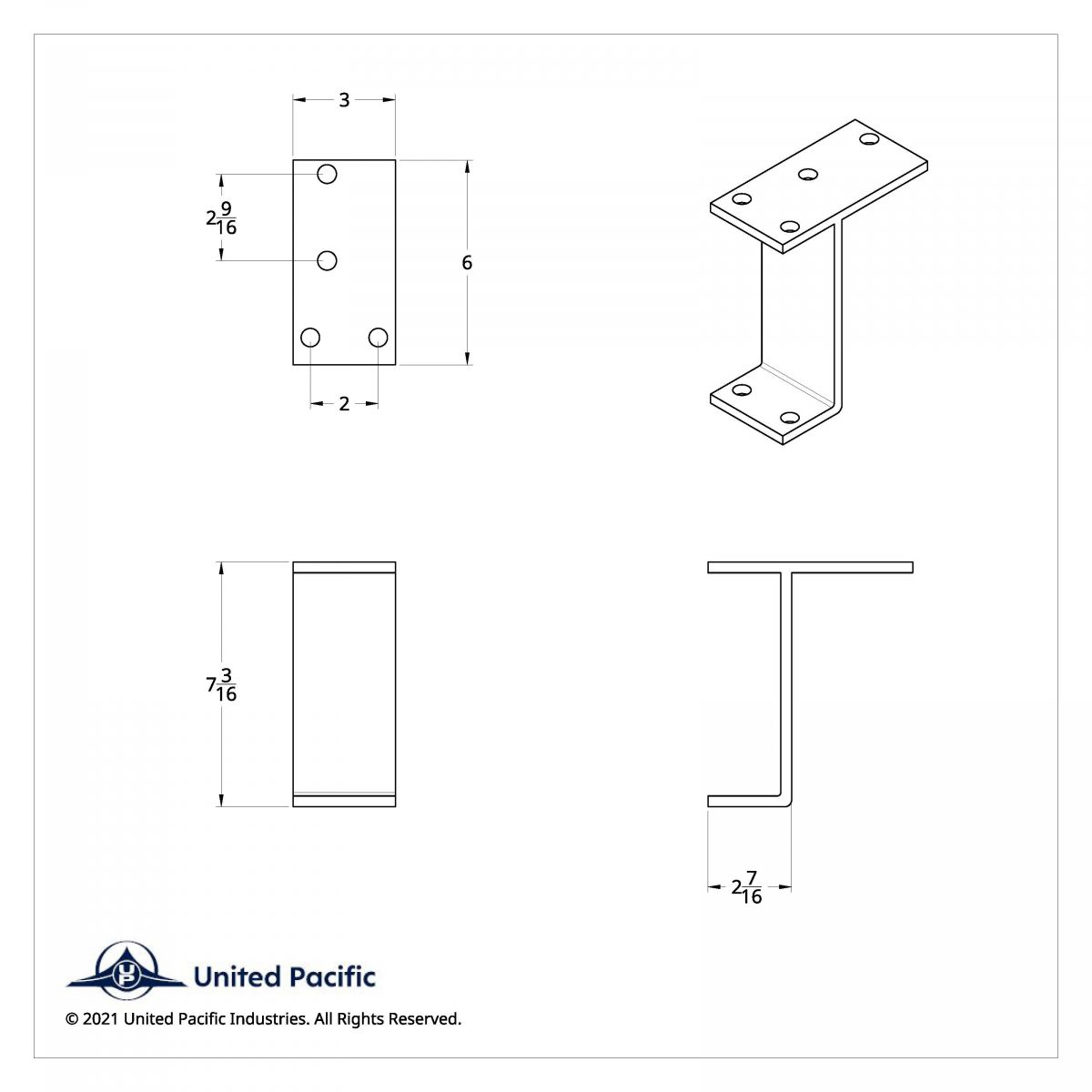 Black Mounting Bracket (Pair) - Thumbnail 2